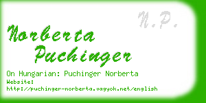 norberta puchinger business card
